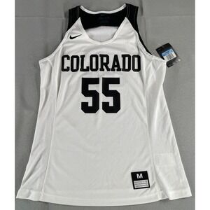 Nike Dri-Fit Colorado Buffaloes 55 Basketball Jersey M White Black NCAA Womens N